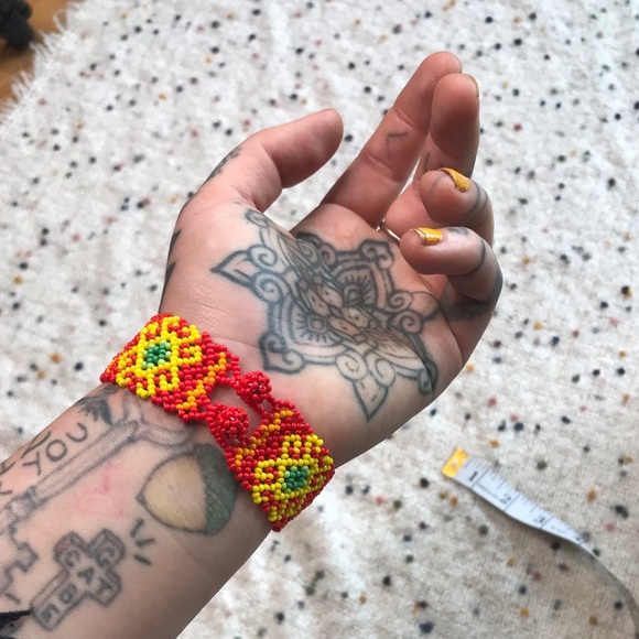 Handmade Woven Beaded Bracelet - Picture 11 of 12